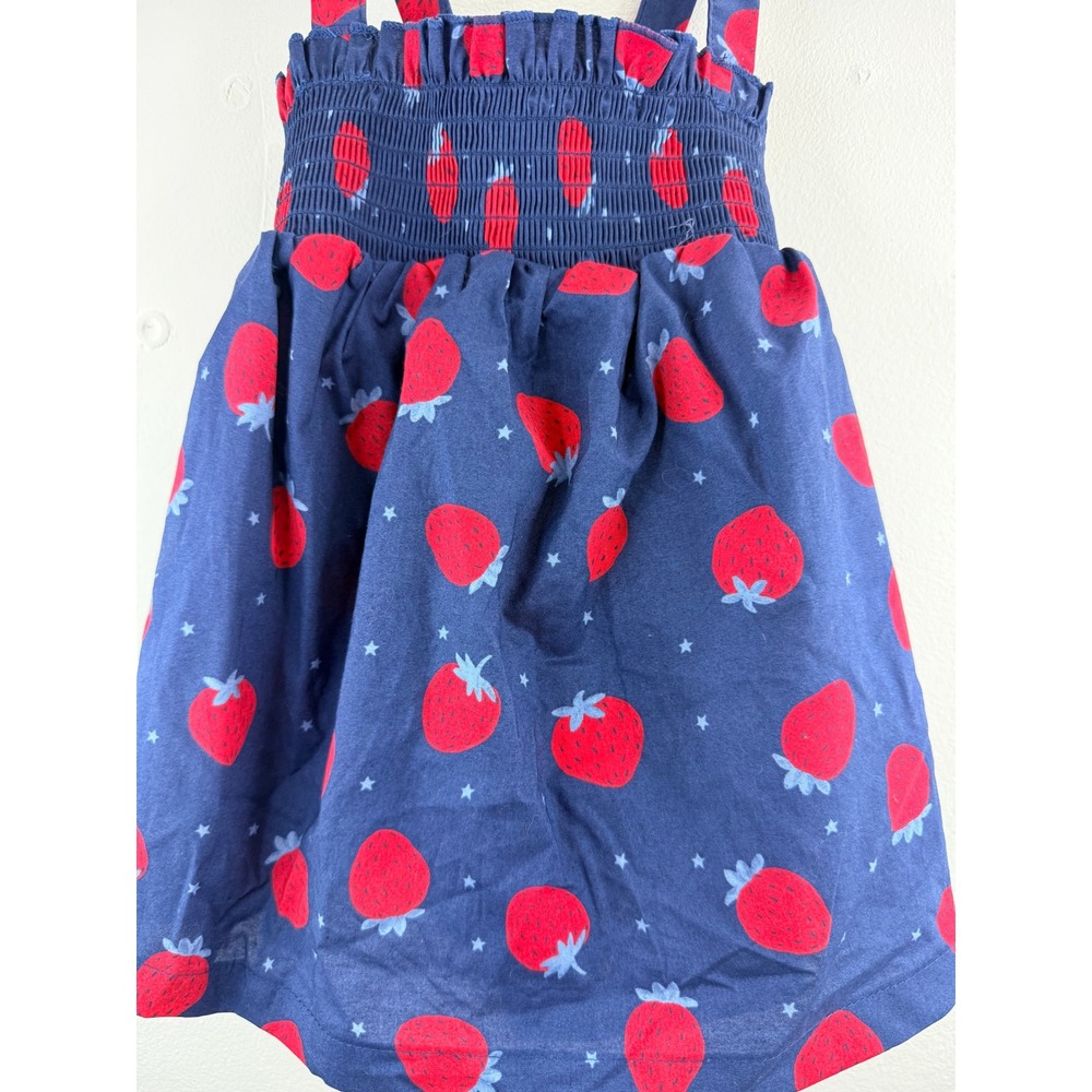 NWT Carters Child of Mine Girls Navy Strawberry Smocked Sundress 5T - Picture 6 of 8